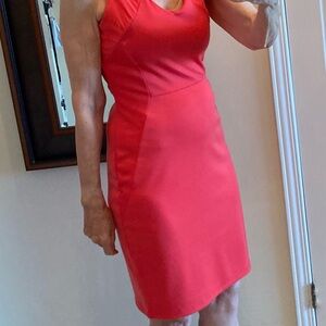 Orange summer mini dress